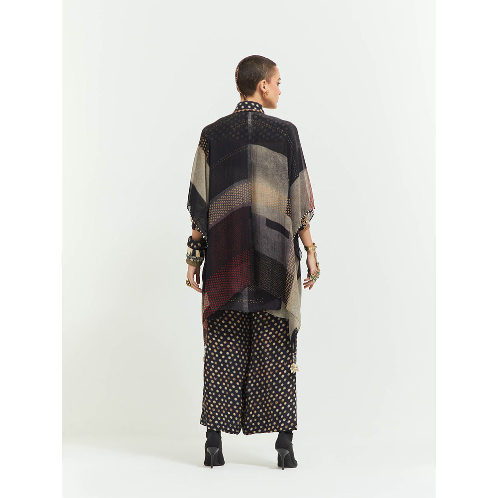 Aseem Kapoor Grey Veni Jacket With Shirt And Palazzo (Set of 3)