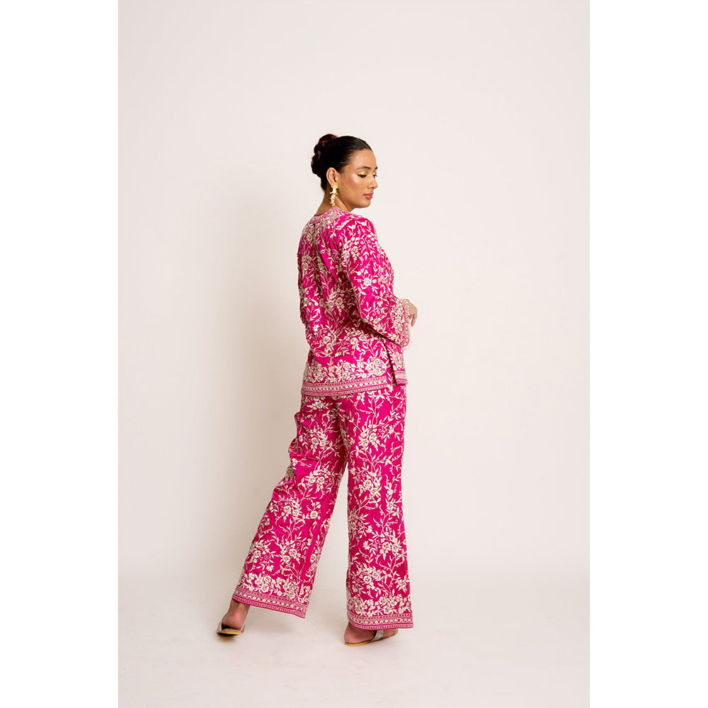 ASHTAR Rani Pink Gulnaaz Co-ord (Set of 2)