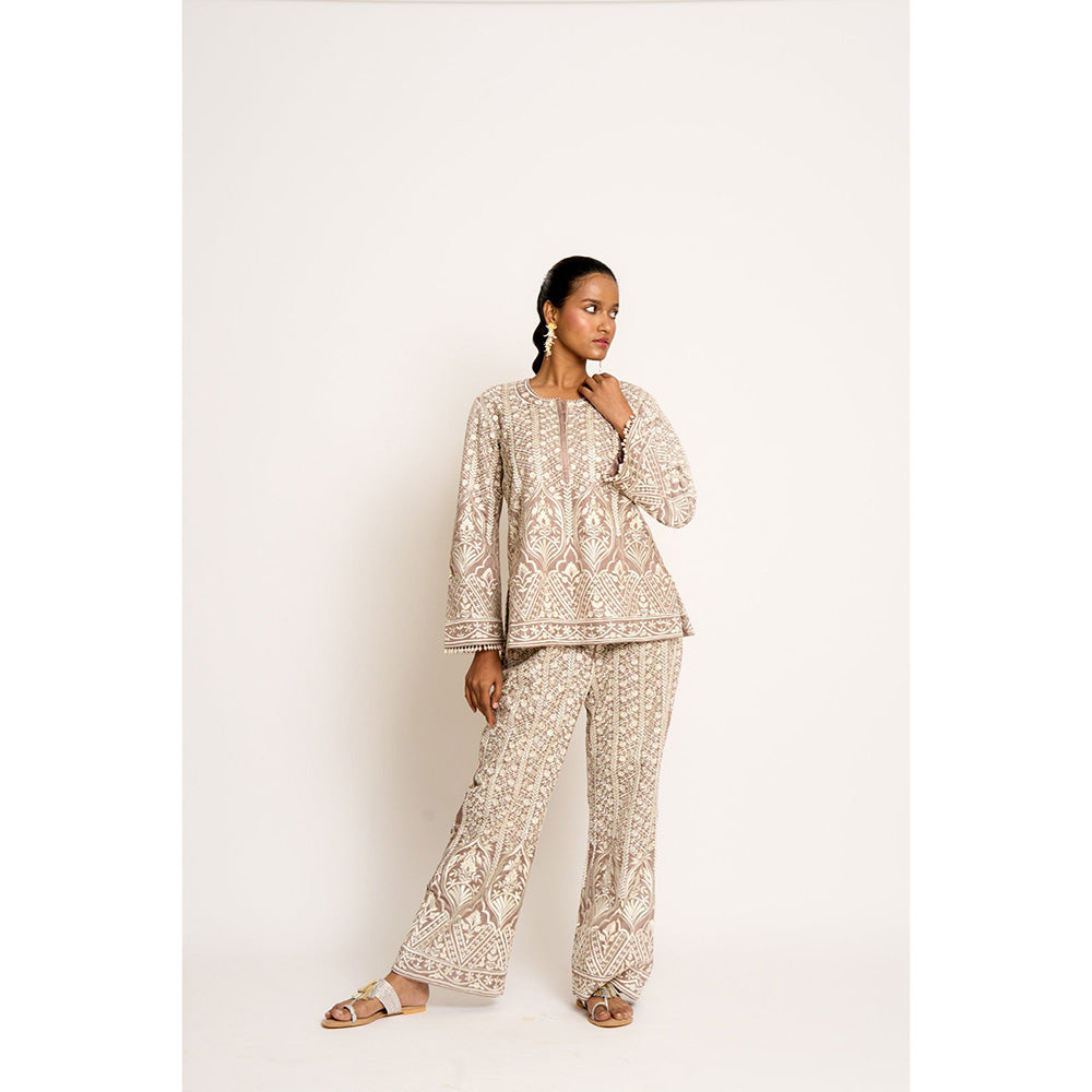 ASHTAR Taupe Grey Aisha Co-ord (Set of 2)