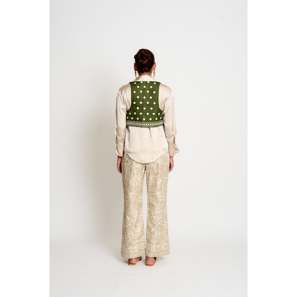 ASHTAR Taupe Kalki Reversible Jacket