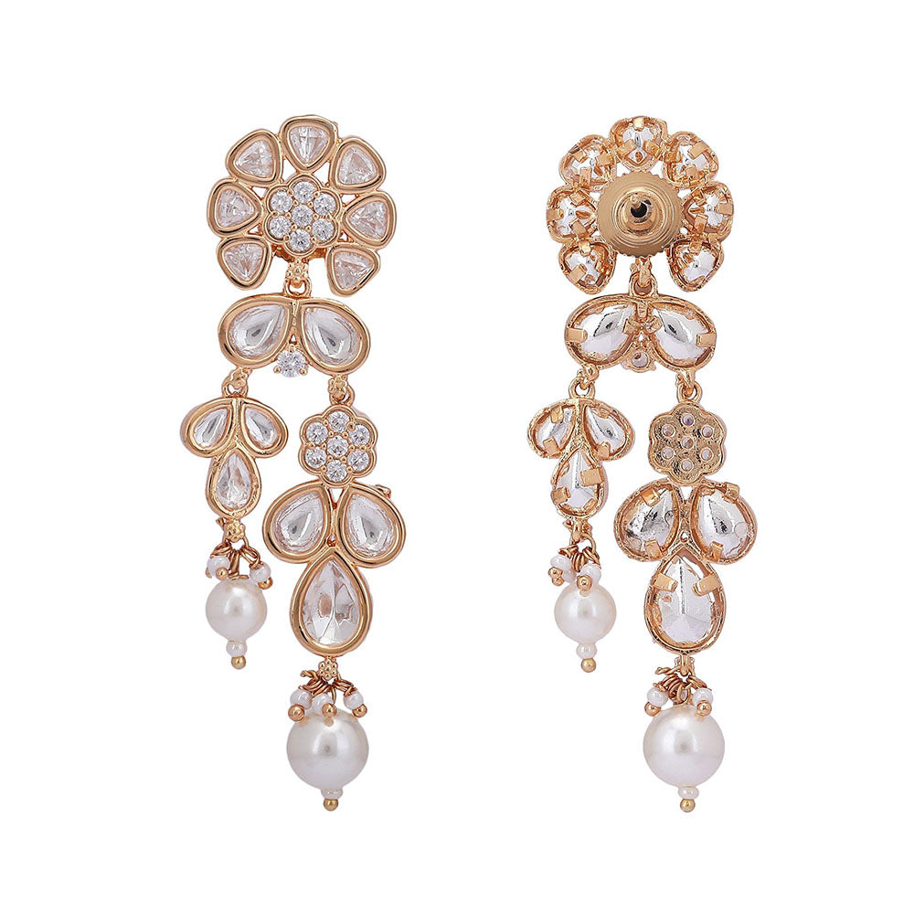Auraa Trends 22K Gold Plated Kundan Studded Jewellery Set
