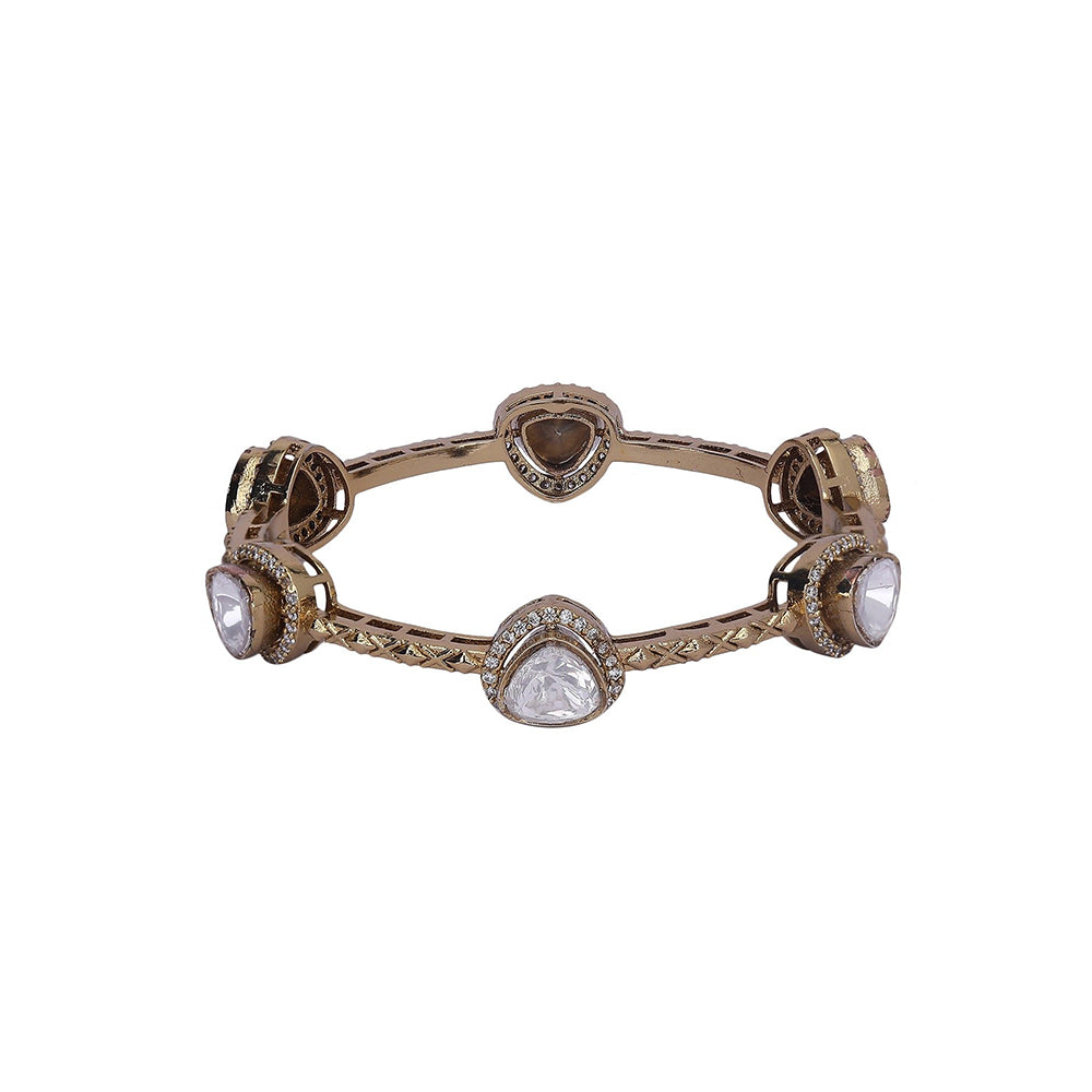 Auraa Trends 22Kt Gold Plated Kundan Bangles