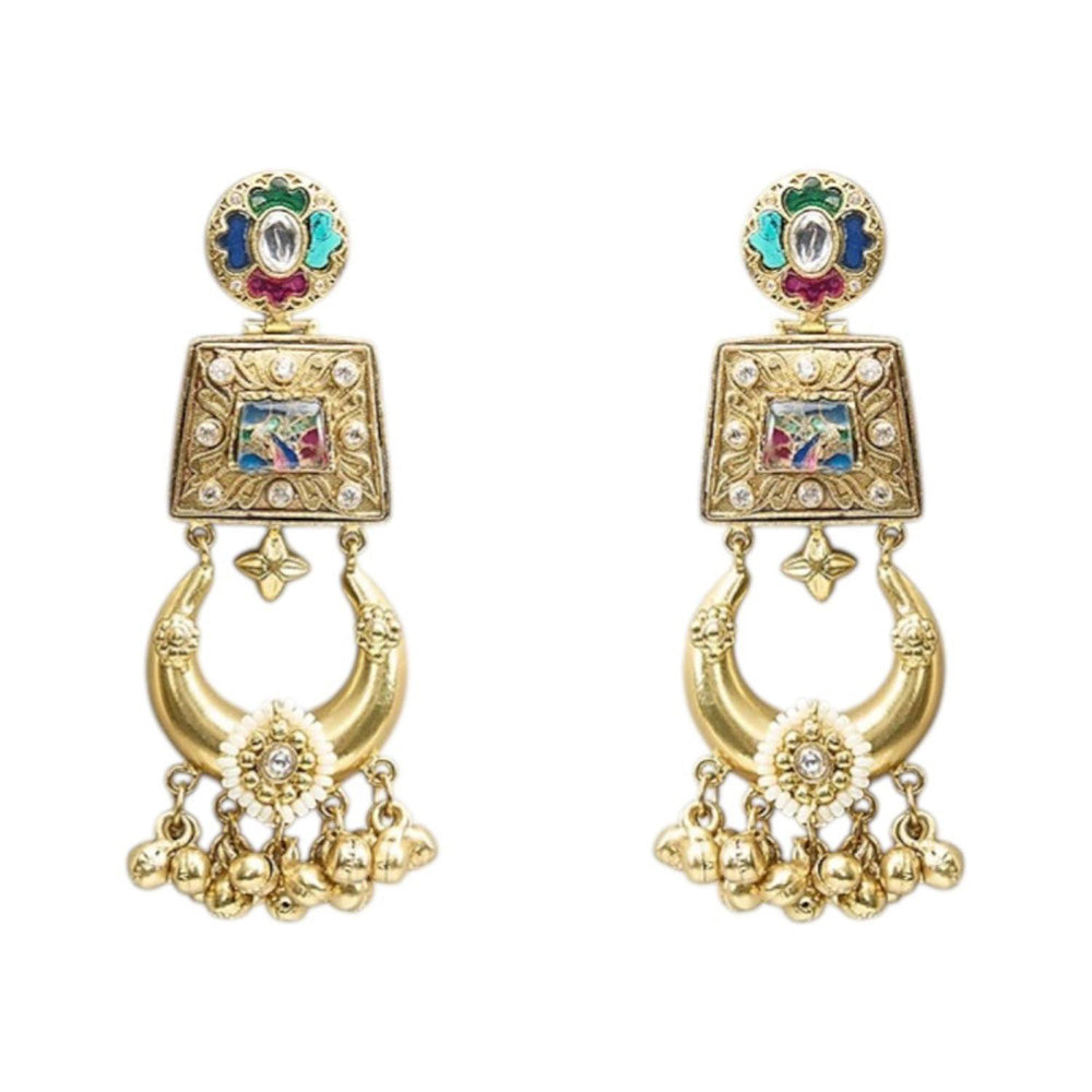 Auraa Trends Traditional Antique Multi-Color Stones Necklace Set