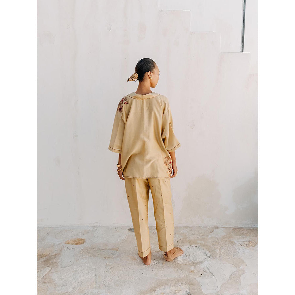 Auruhfy Solara Embroidered Top and Pant (Set of 2)