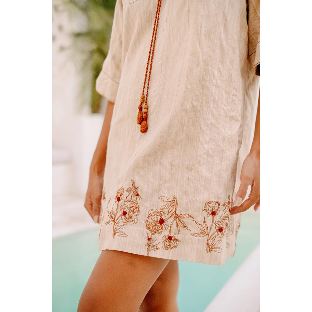 Auruhfy Winds Of Muse Embroidered Dress
