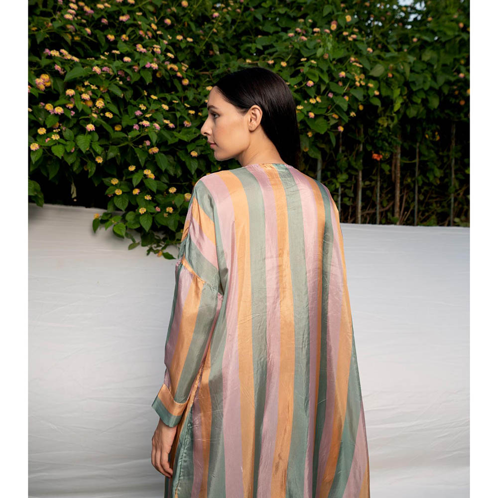 AYAKA Sage Green Applique Kurta