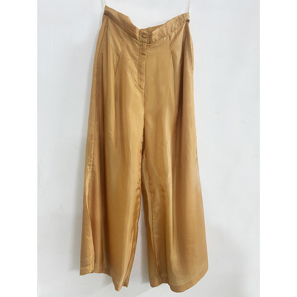 AYAKA Jo Mustard Wide Palazzo