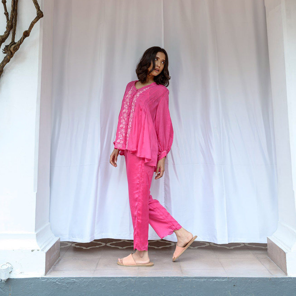 AYAKA Carly Pink Pull On Trousers