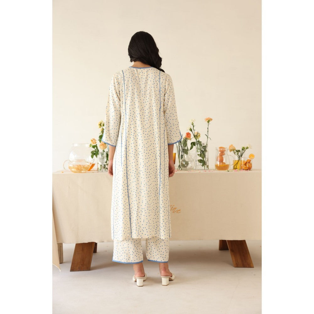 Baise Gaba Breeze Polka Dot A-Line Kurta with Pant (Set of 2)