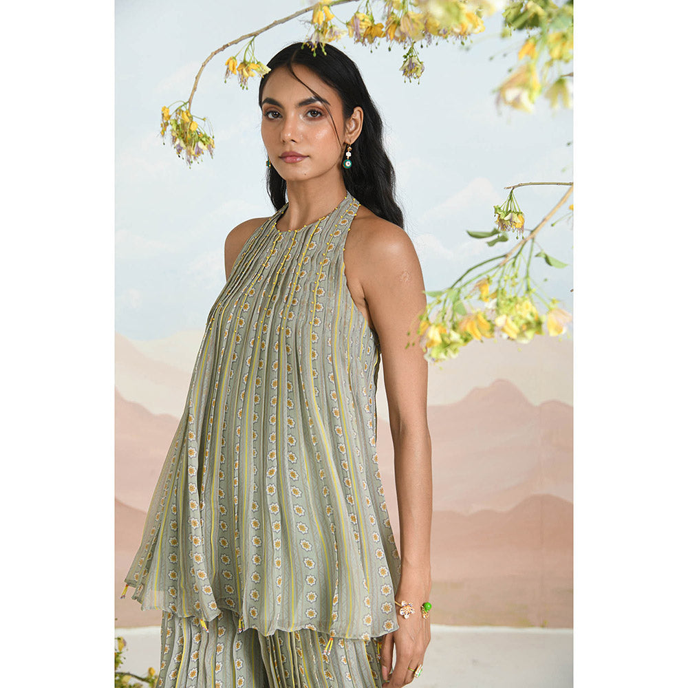 Baise Gaba Windsong Green Top with Sharara