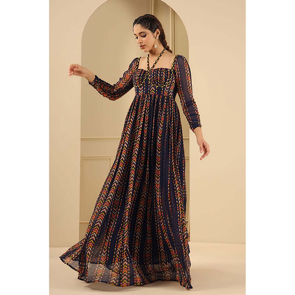Baise Gaba Adya Navy Blue Maxi Dress