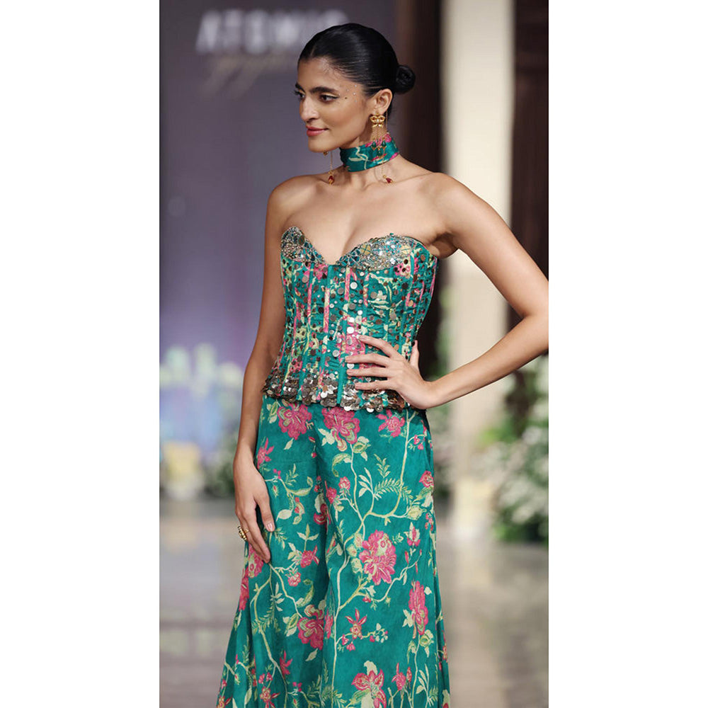 Basanti Kapde aur Koffee The Celestial Garden Sharara With Corset
