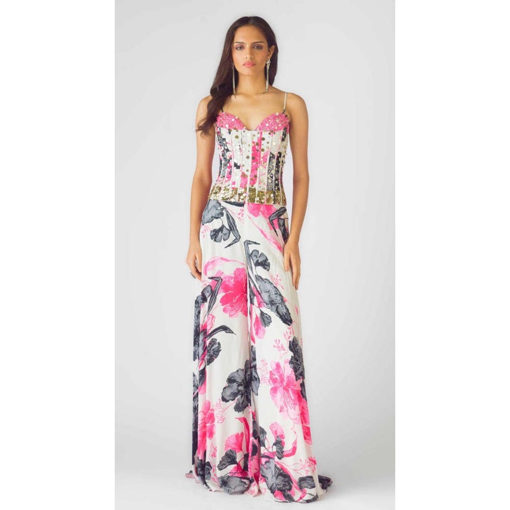 Basanti Kapde aur Koffee The Wildflower Euphoria Sharara With Corset