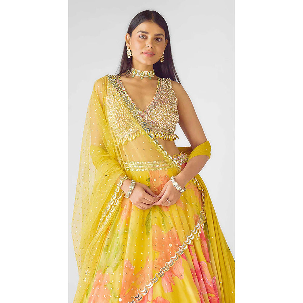 Basanti Kapde aur Koffee The Wild Marigold Lehenga with Blouse and Dupatta