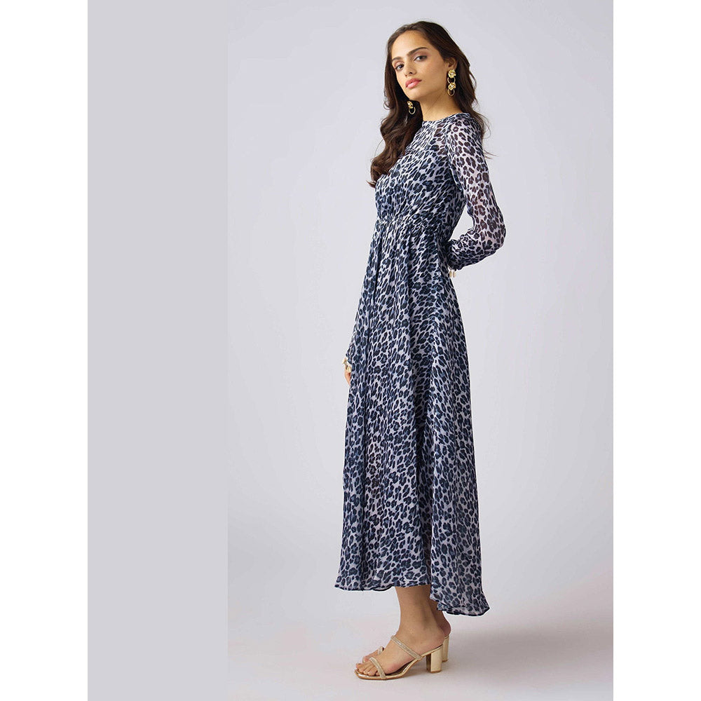 Basanti Kapde aur Koffee Black Crepe Embroidered Dress