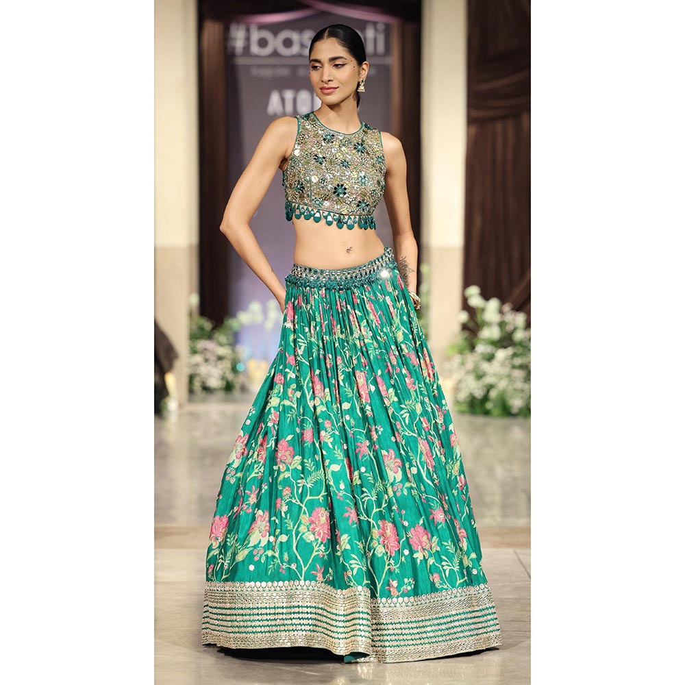 Basanti Kapde aur Koffee The Eternal Bloom Lehenga And Stitched Blouse With Dupatta