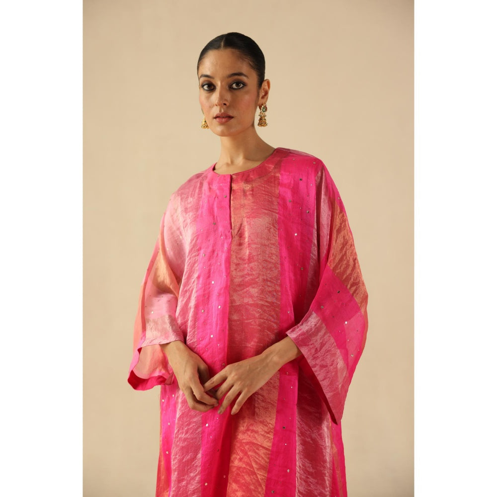 Begum Pret Pink Tabeer Kurta with Pant