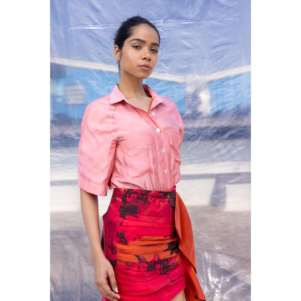 BENNCH Soft Peach Silk Shirt