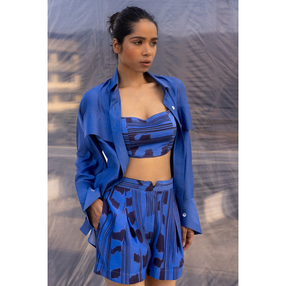 BENNCH Cobalt Scribble Shorts