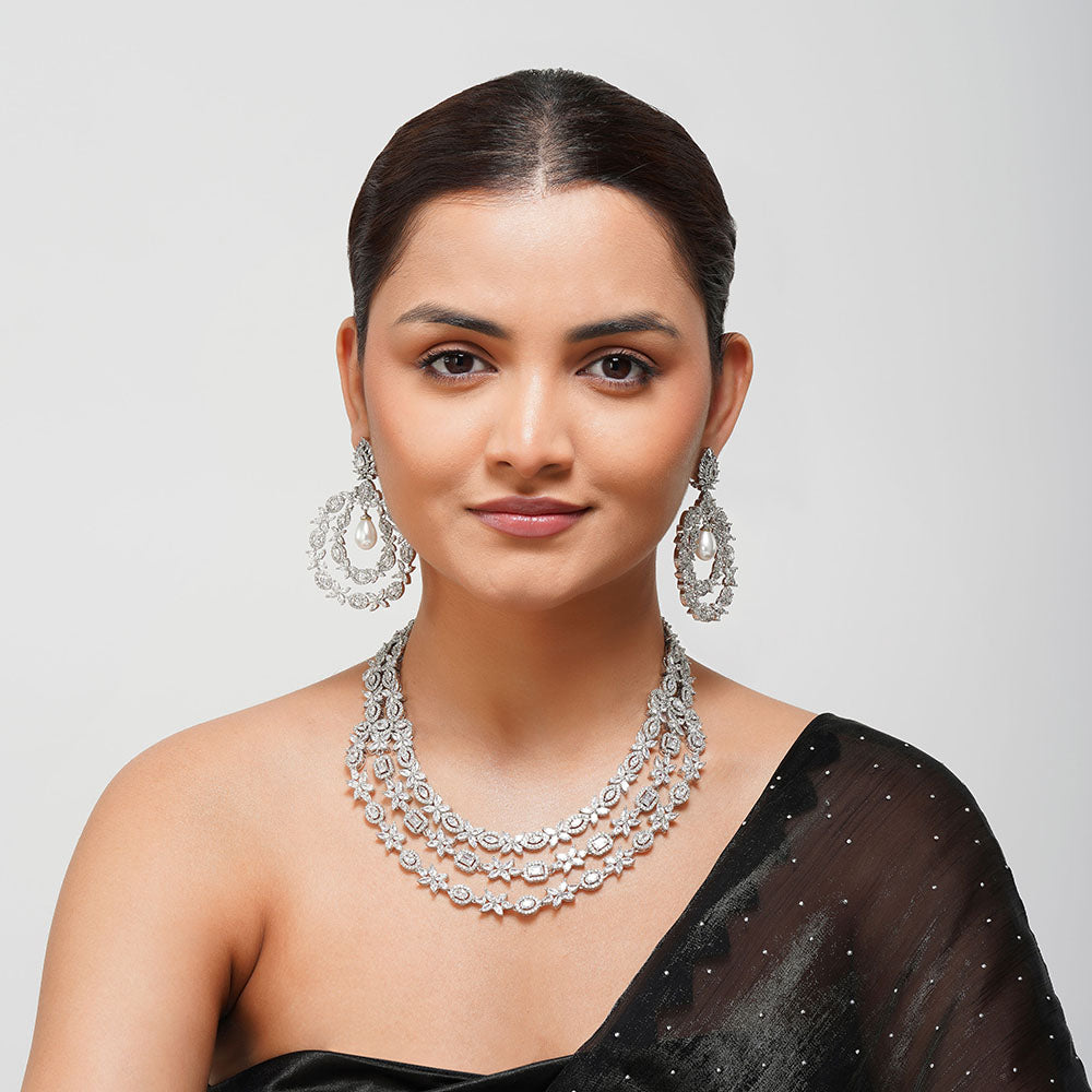 Beryachi Rosy Drizzle Designer Necklace Set