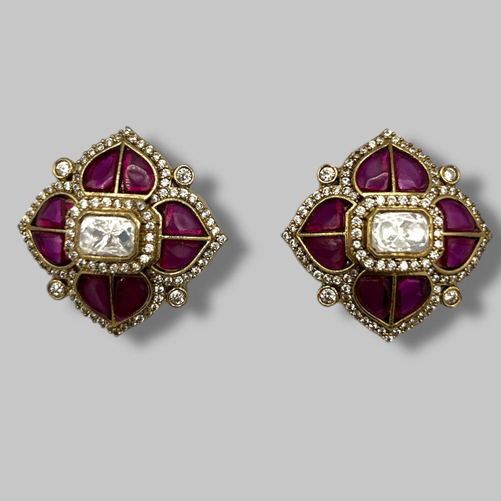 Beryachi Iyla Ruby Pearls Choker Set