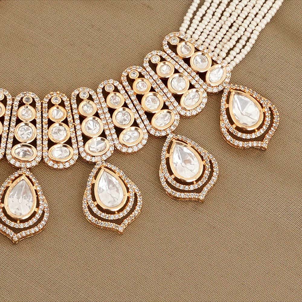 Beryachi Gauri Pearls Necklace and Earrings