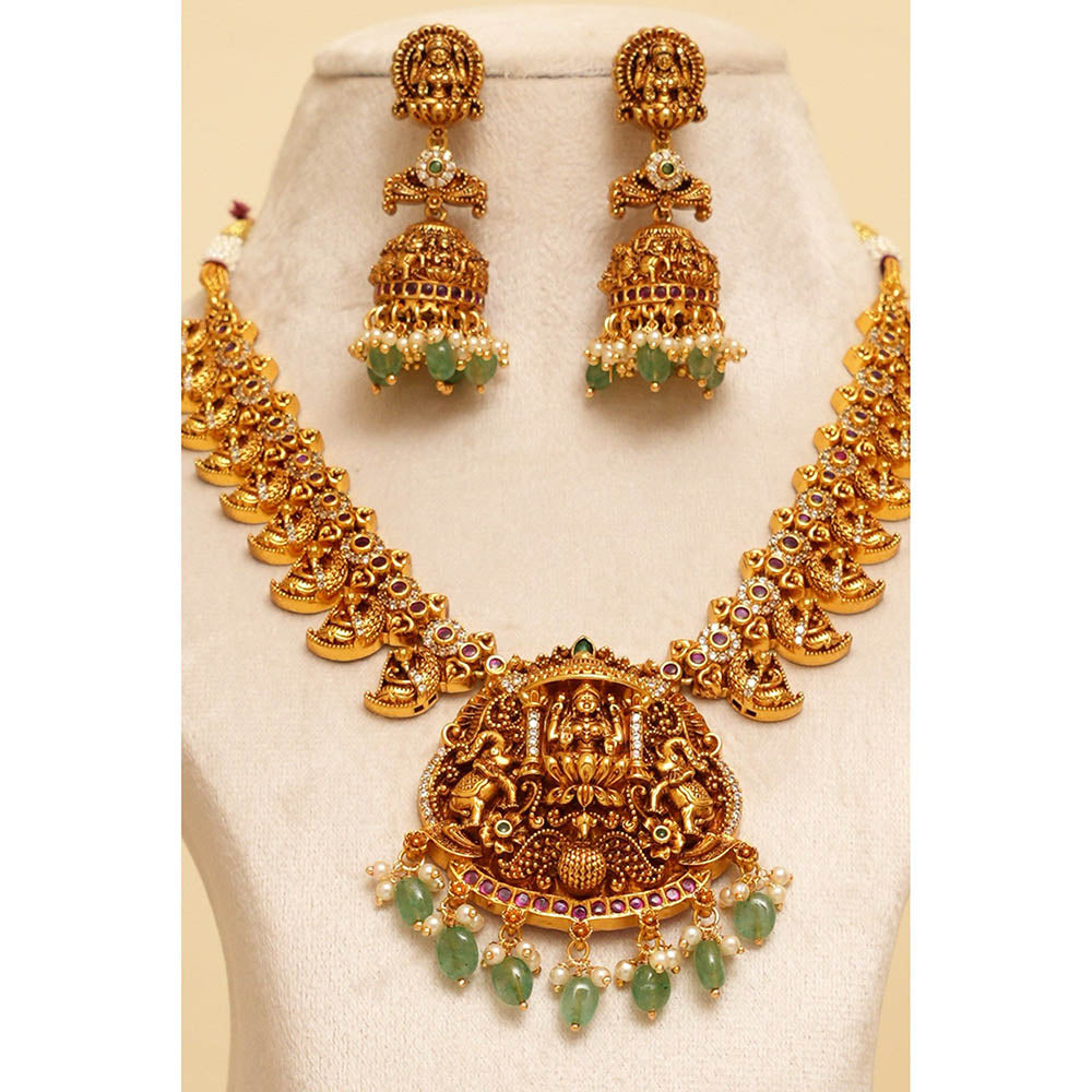 Beryachi Yashoda Temple Necklace and Earrings