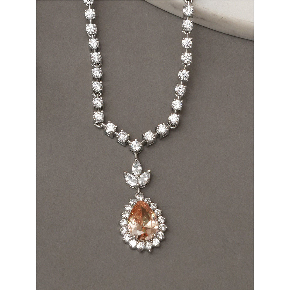 Beryachi Rose Diamante Necklace and Earrings