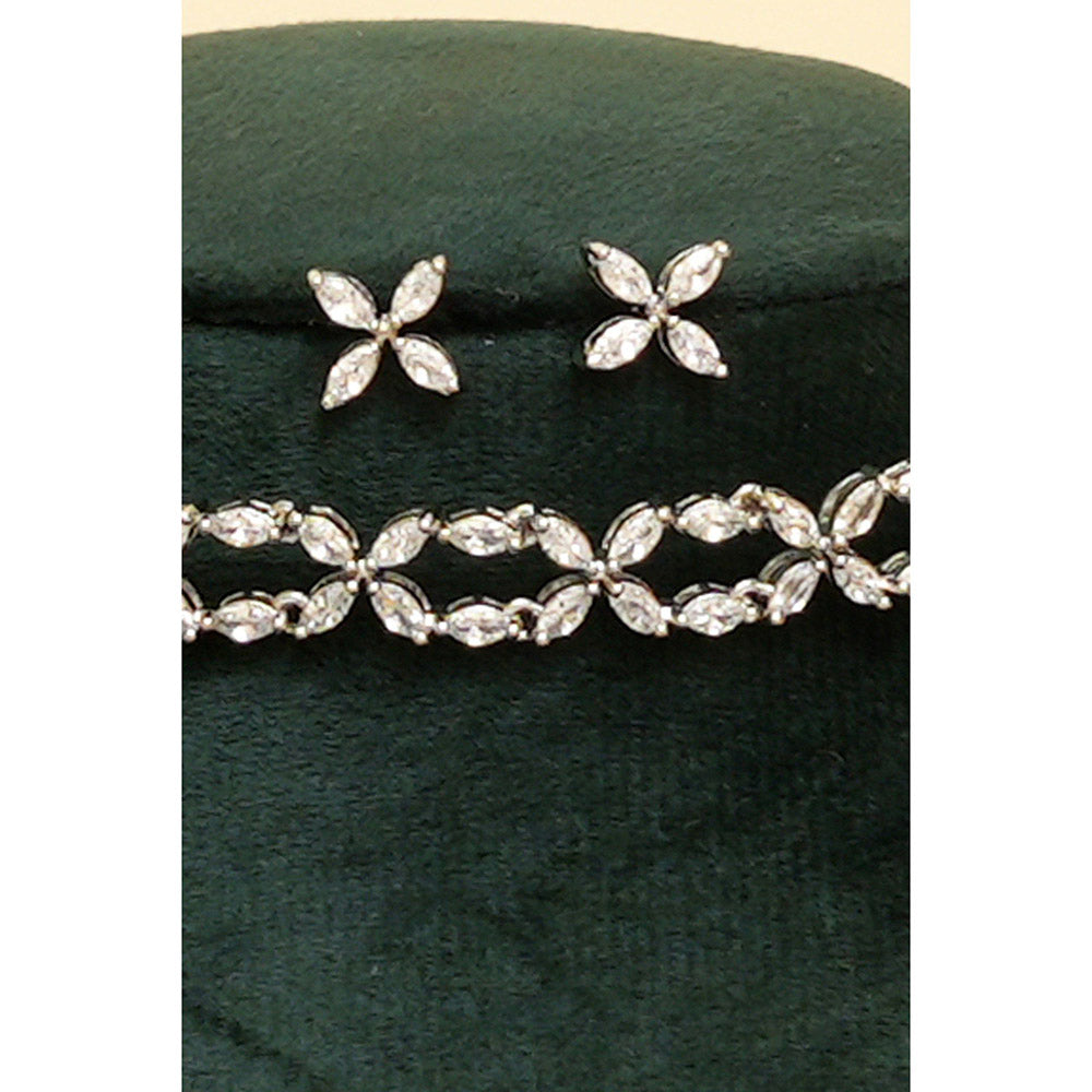 Beryachi Elara Love Diamante Necklace and Earrings