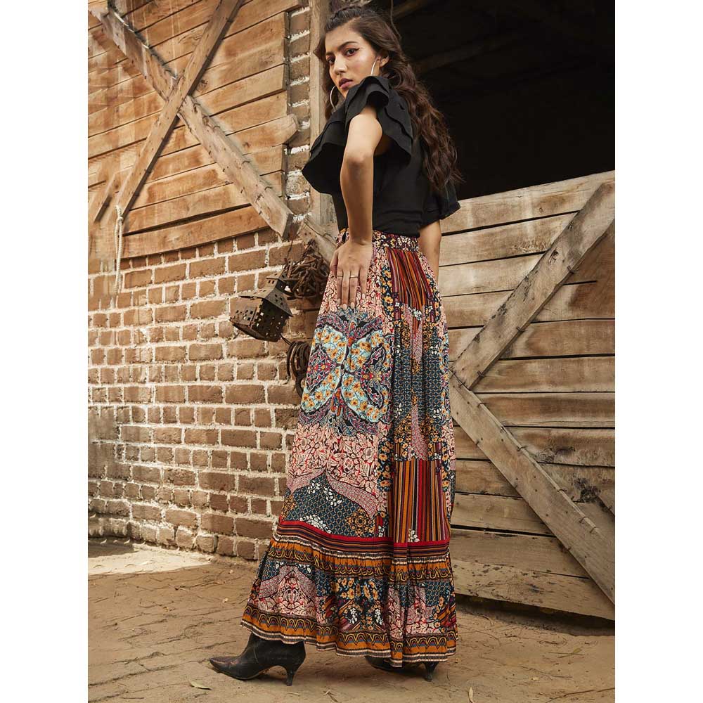 Bhanuni by Jyoti Cantaloupe High-Low Maxi Skirt