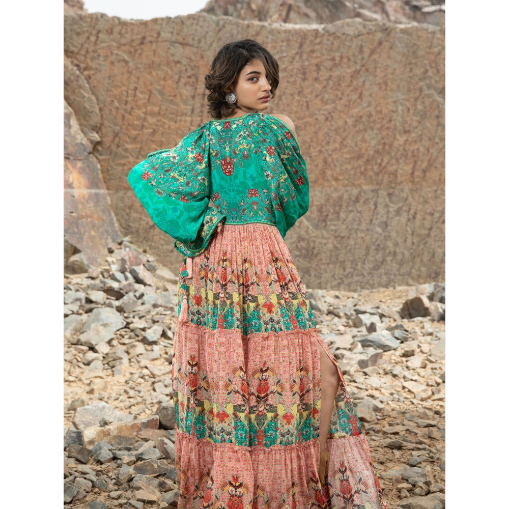 Bhanuni by Jyoti Women Printed Multi-Color Maxi Dress