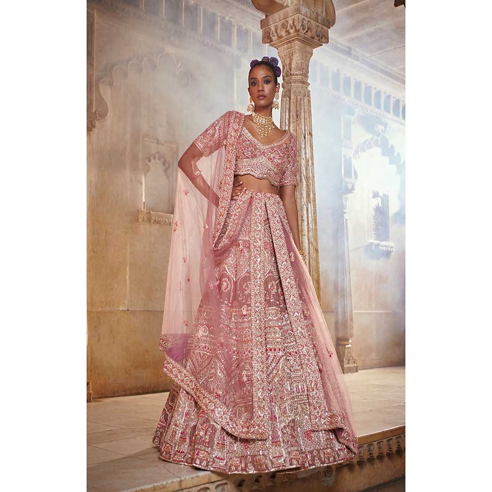 Jigar and Nikita Nm Bridal Blouse and Lehenga with Dupatta (Set of 3)