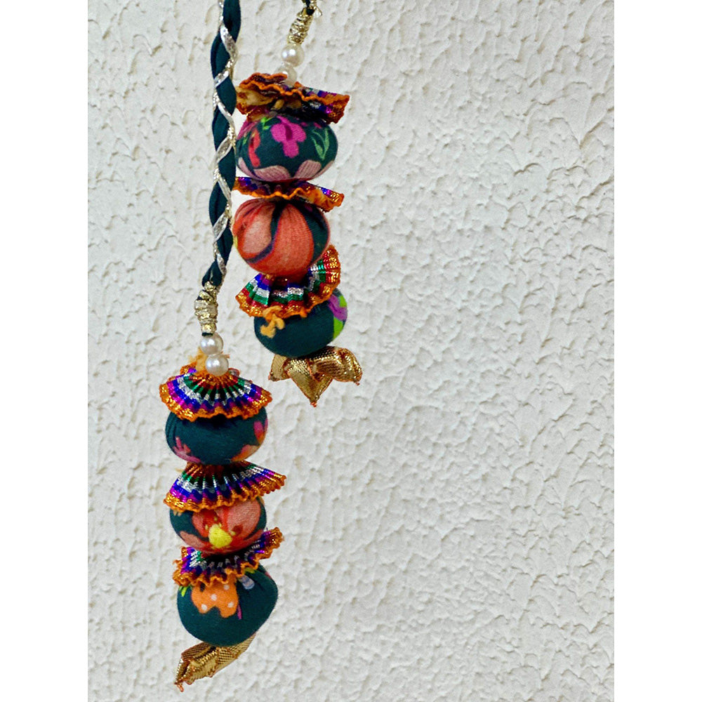 Blushing Couture by Shafali Green Printed Potli Bag