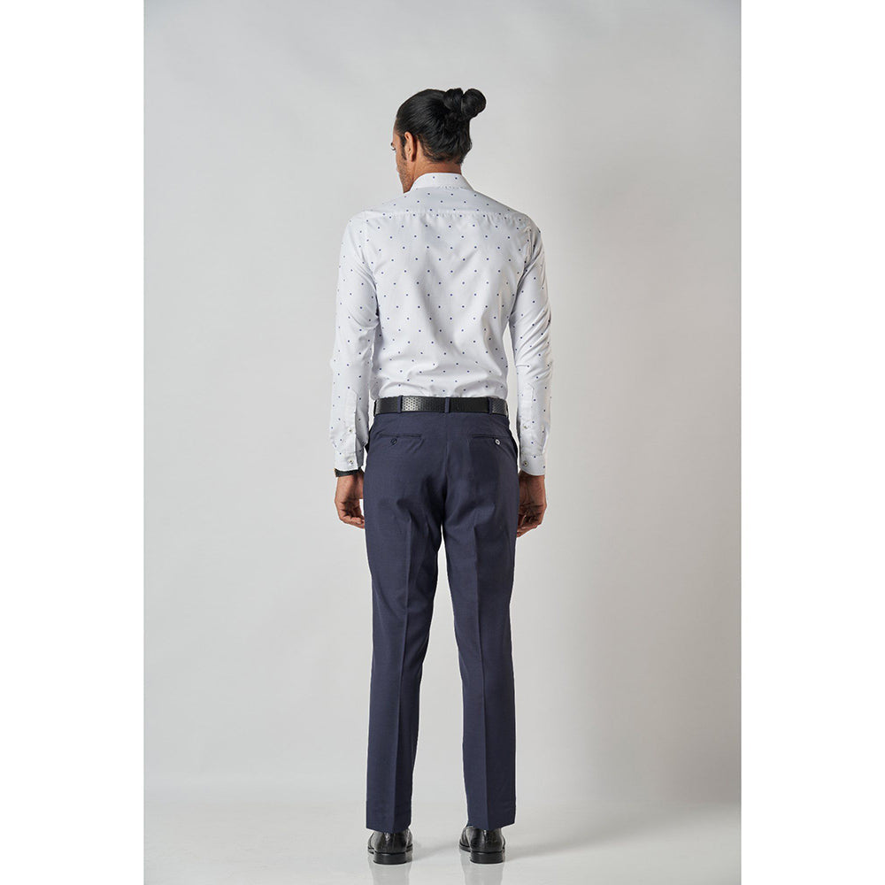 Bubber Blu Jonas Off White Bower Printed Shirt