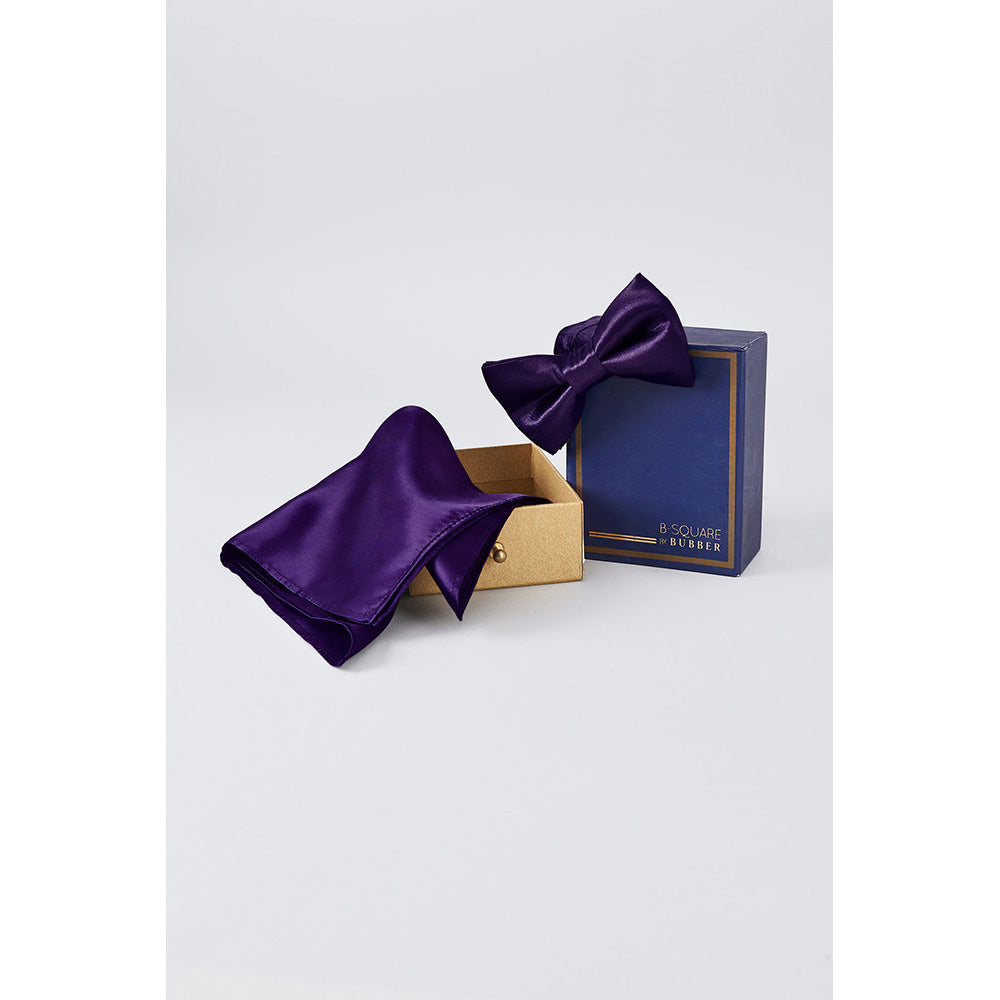 Bubber Couture Amethyst Bowtie and Pocket Square Set (Set of 2)