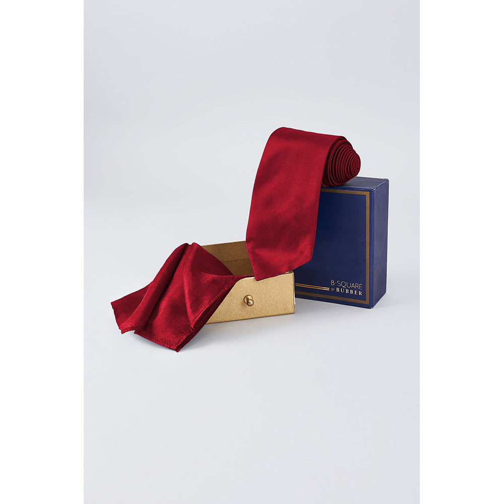 Bubber Couture Carmine Necktie and Pocket Square Set (Set of 2)