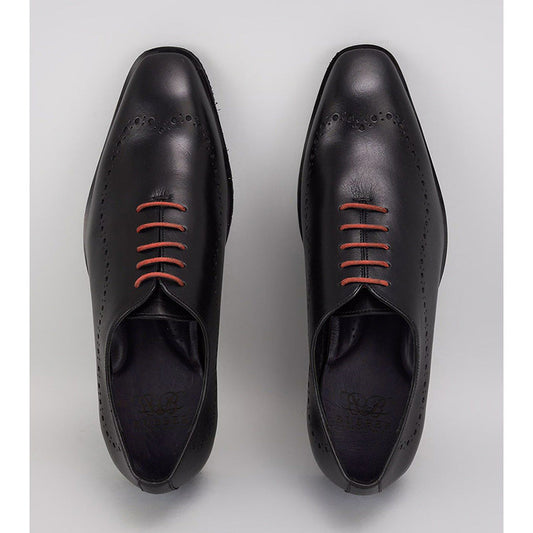 Bubber Couture Scott Black & Red Italian Leather Sneaker Shoes