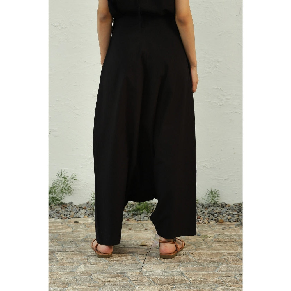CANOOPI Black Ultra Gathered Co Ord (Set of 2)
