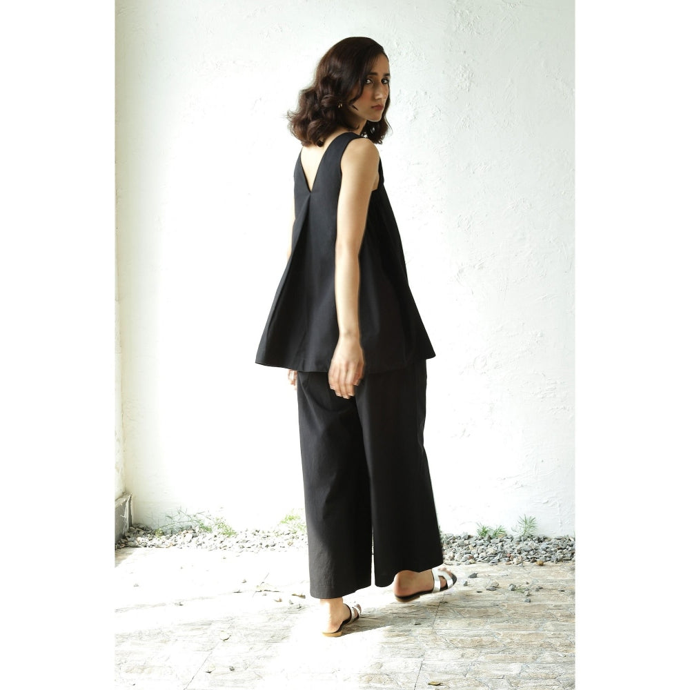 CANOOPI Black Midnight Travel Co Ord (Set of 2)