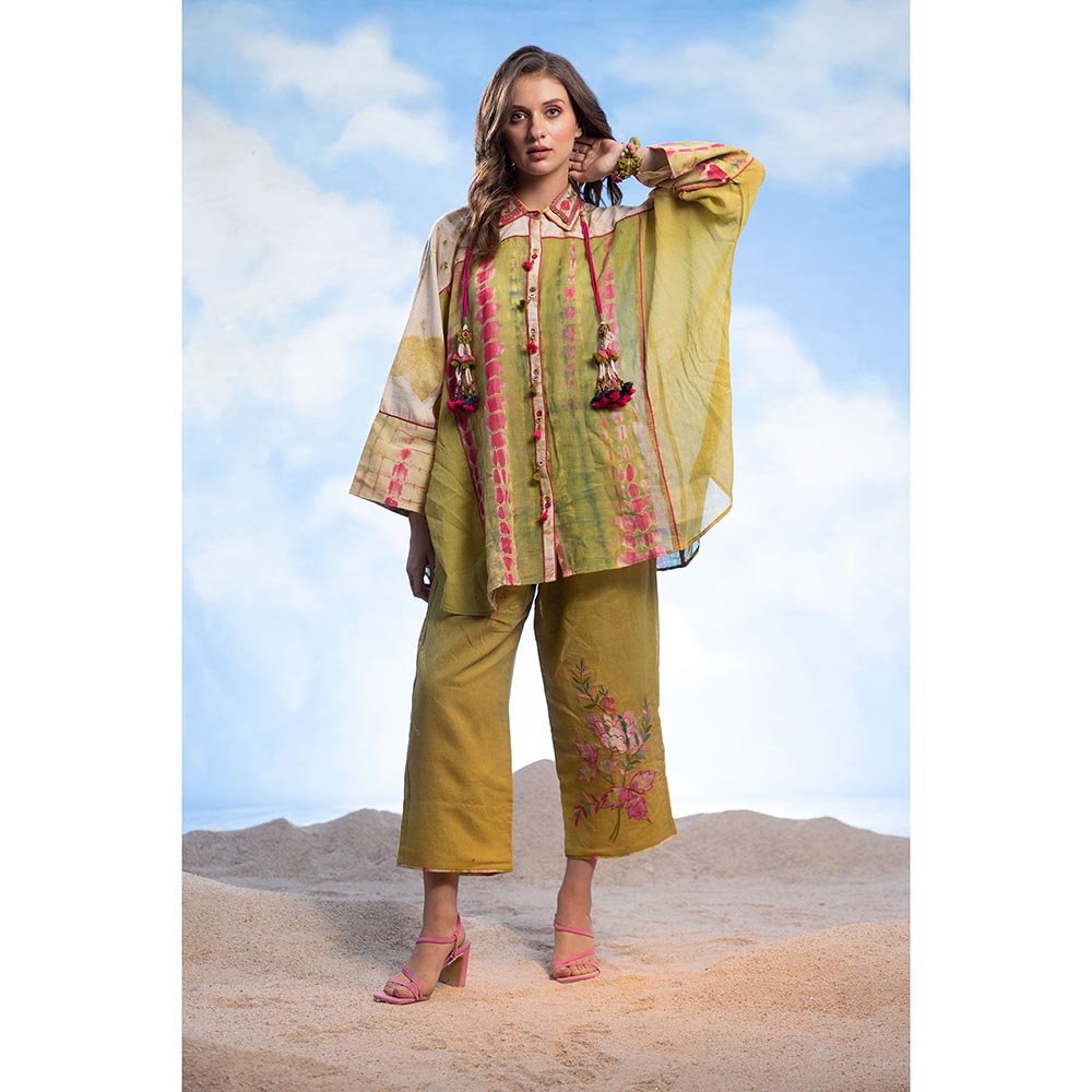 CAPISVIRLEO Double Collar Boho Shirt