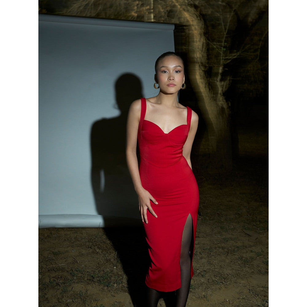 CECIL Red Kate Midi Dress