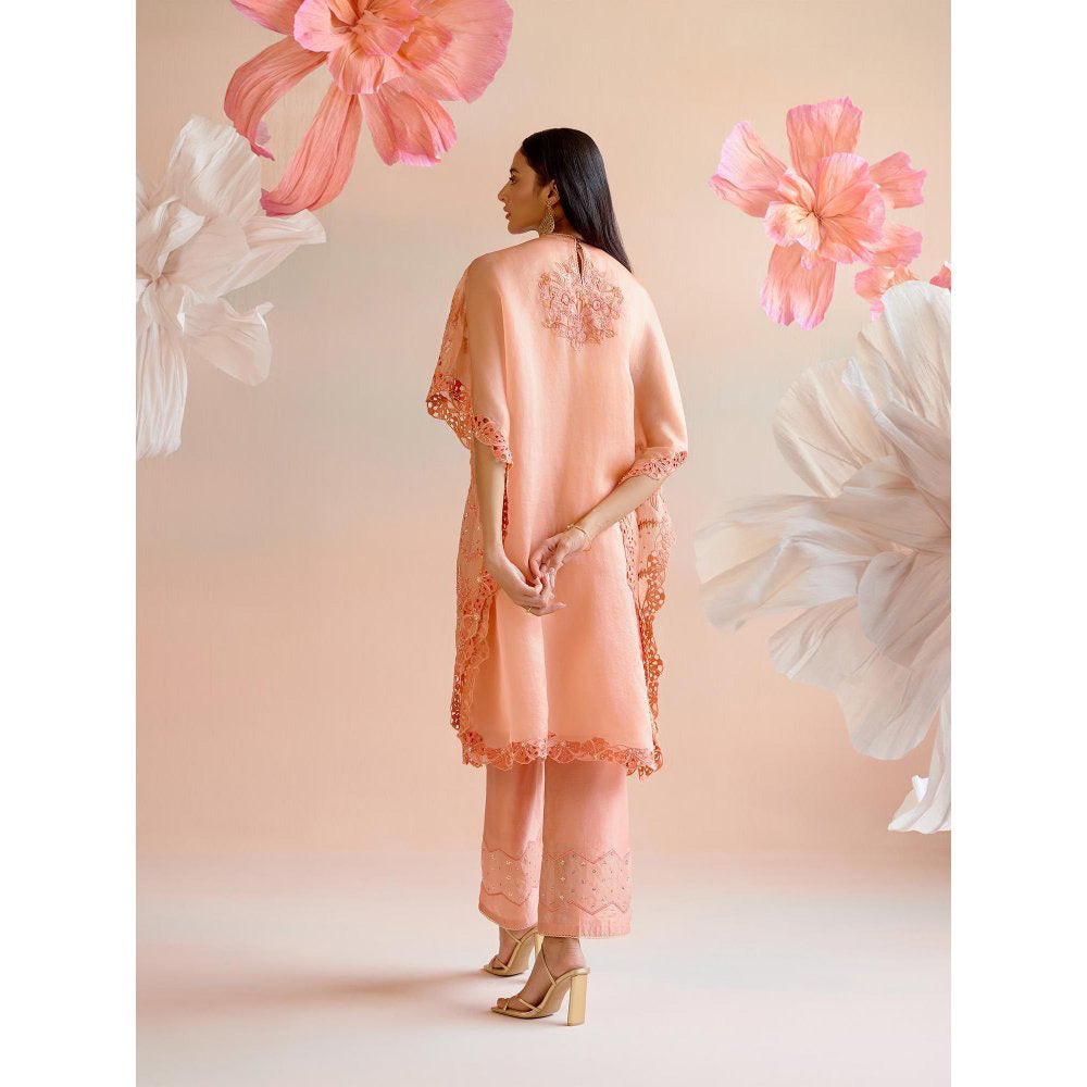 CHANDRIMA Apricot Chevron Detail Pants