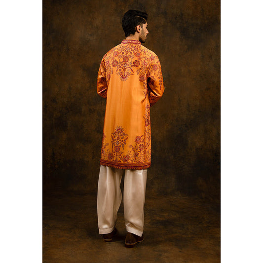 CHAR CHAAND Men Mustard Kurta