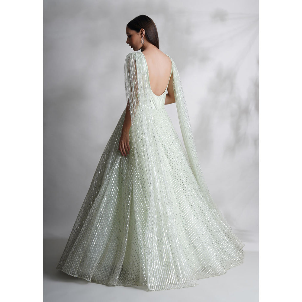 CHAASHNI BY MAANSI & KETAN Green Gown