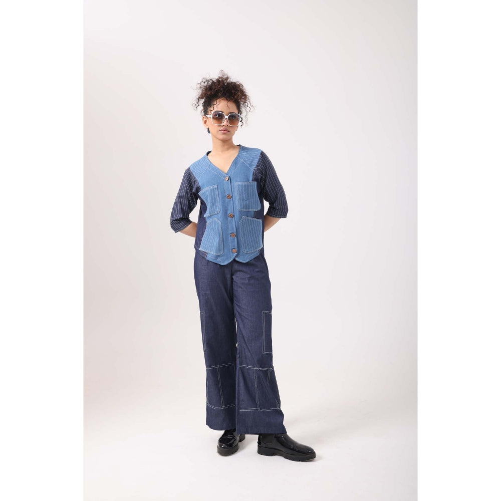 September Spring Puzzle Anchor Co-Ord Set - Blue