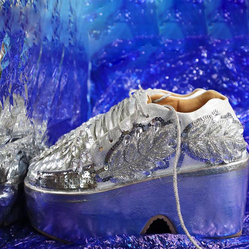 Chal Jooti The Snowflake Silver Sneakers