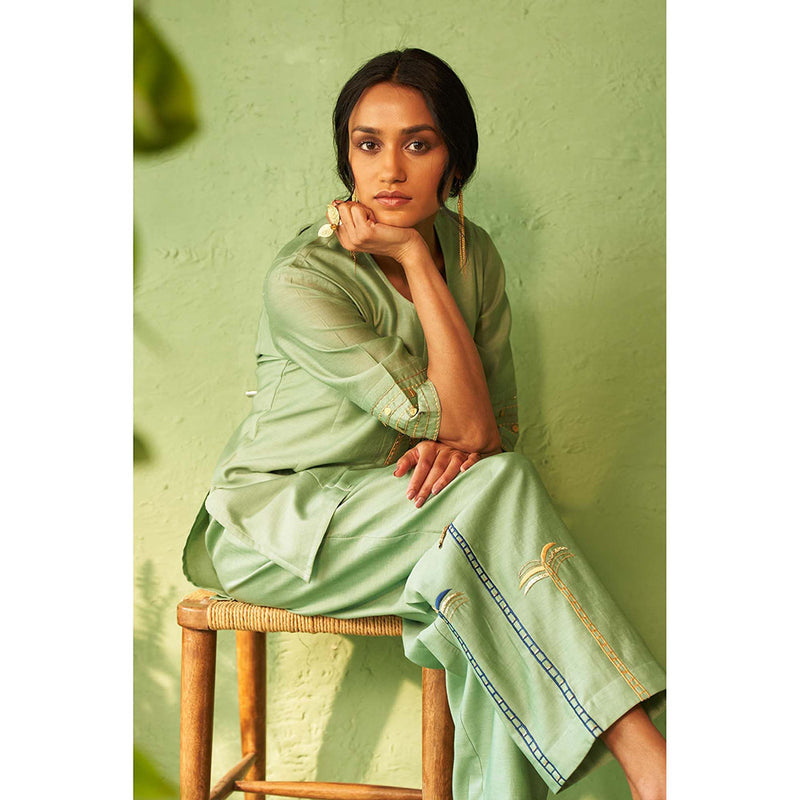 Charkhee Green Kinaara Co-Ord Set