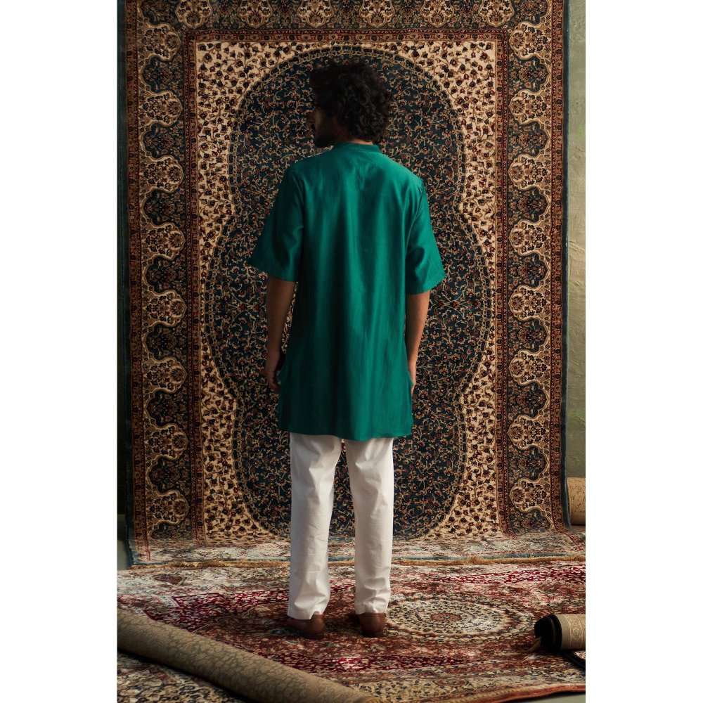 Charkhee Prarambh Short Sleeve Kurta with Pyjama