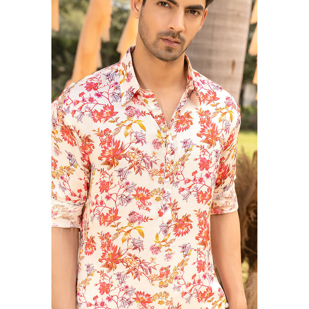 Chhavvi Aggarwal Off White Kurta (Set of 2)