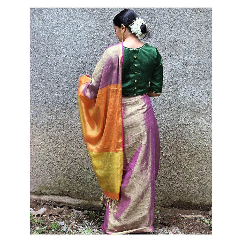 Chidiyaa Roshani Chandni Saree with Unstitched Blouse